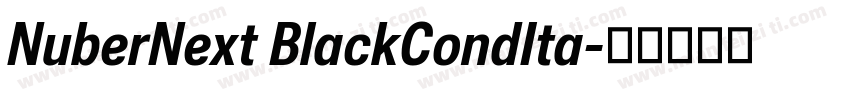 NuberNext BlackCondIta字体转换